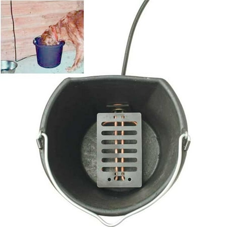 - HEATED FLAT-BACK RUBBER BUCKET BLACK 4.5 GALLON