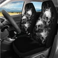 thumbnail image 2 of Uorisanigo Halloween Skulls 14 Pack Auto Seat Covers with Car Steering Wheel Accessories and Seat Belt Pads Cars Headrest Cover Car Console Cover Soft Decorative Universal Fit for Cars,SUVs, 2 of 5