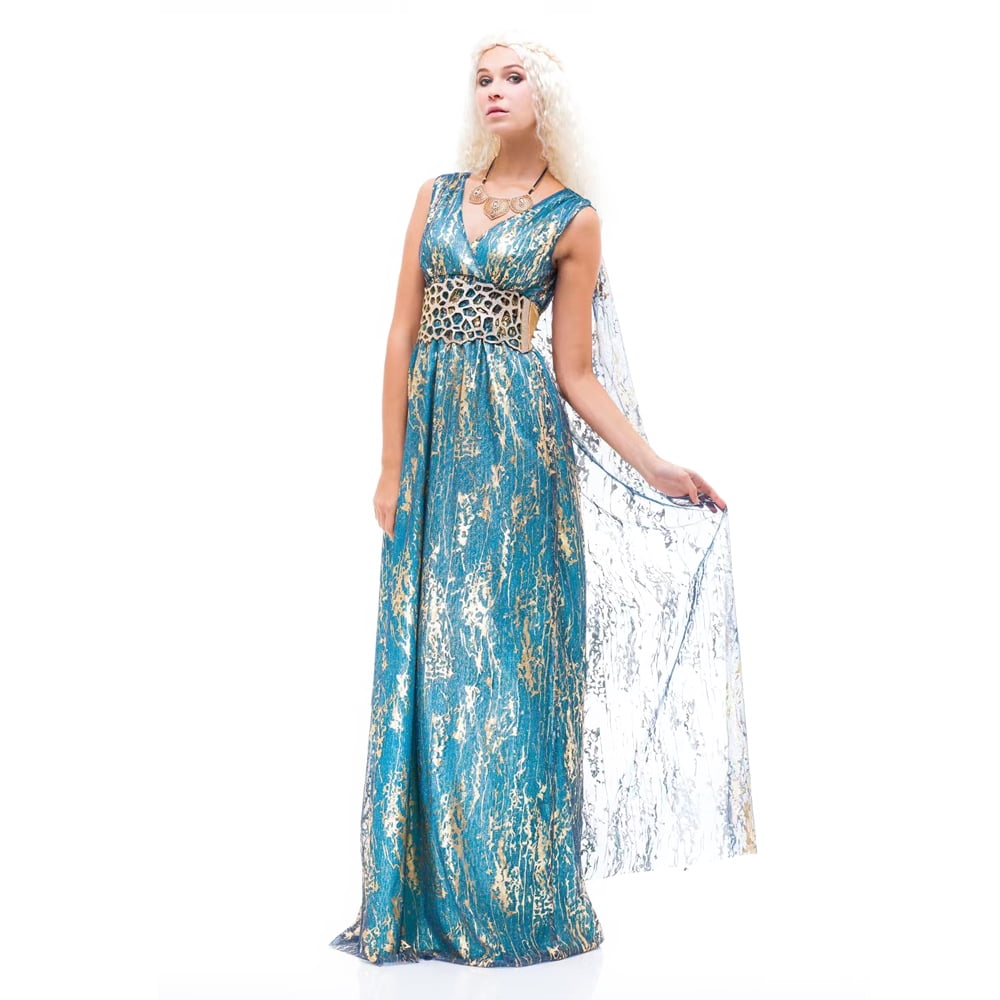 Game of Thrones Daenerys Targaryen Costume Long Blue Dress for Cosplay  Halloween Party - L - Walmart.com