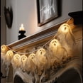 thumbnail image 4 of ZheElen Halloween Decor With Ghosts Lanterns Battery Powered light string, Light Chains Halloween Ghosts LED Light Chains, 4 of 6