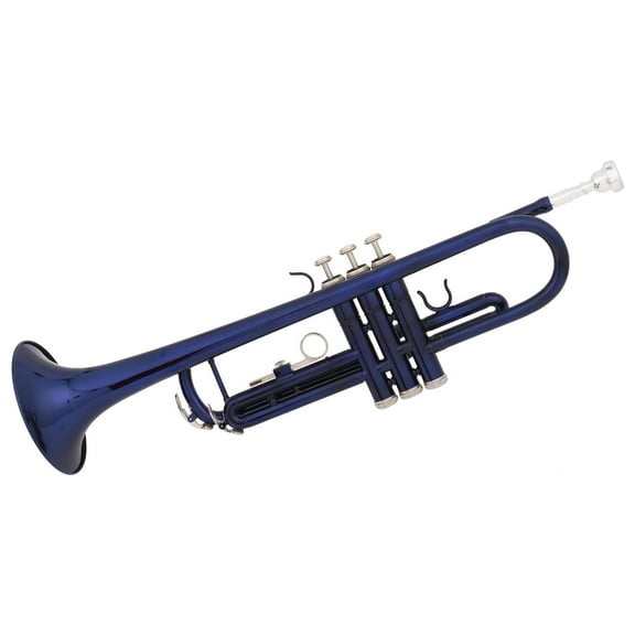 Zimtown Student Bb Beginner School Band Trumpet with Mouthpiece Case Blue