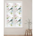 thumbnail image 2 of Window Privacy Film Peach Blossom Stained Glass Window Film Decorative Sun Block Window Cover Nature Pink Blue Flower Spring Birds Window Clings Static Adhesive Sticker for Bathroom 23.6"x78.7", 2 of 7