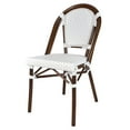 thumbnail image 4 of Bistro Chari PE Rattan White on White Dark Pipe Armless, 4 of 7