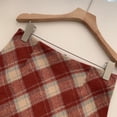 thumbnail image 6 of Women's Tennis Skirts Summer Women Style Autumn Winter High Waisted Plaid Woolen A Line Skirt Red L, 6 of 7