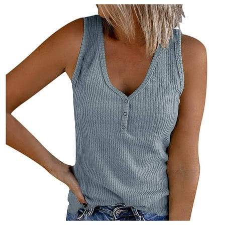 

solacol V-Neck T-Shirts Women T-Shirts for Women Undershirts for Women Womens V-Neck Undershirt Sleeveless Button-Down Casual Undershirt Shirt T-Shirt Womens Shirts Casual Women Shirts Casual