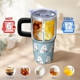 thumbnail image 6 of 20OZ Insulated Unicorn Travel Mug with Handle and Straw Double Wall Stainless Steel Tumbler Cup for Cold Hot Drinks Perfect Presents for Women Mom Friends on Birthday Christmas Thanksgiving, 6 of 6