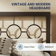 thumbnail image 6 of Sifurni Twin Size Metal Platform Bed Frame with Modern & Vintage Headboard and Footboard, Brown, 6 of 10
