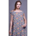 thumbnail image 2 of Bimba Nightgowns For Women Rayon Printed Short Sleeve LadiesÂ&nbsp;NightwearÂ&nbsp;Lingerie, 2 of 4