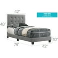 thumbnail image 2 of Glory Furniture Caldwell G1306-TB-UP Twin Bed , DARK GREY, 2 of 6
