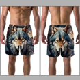 thumbnail image 3 of luoweisi Men's Beach Shorts Quick Dry Swim Trunks with Mesh Lining Wolf M, 3 of 5
