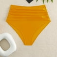thumbnail image 4 of ManxiVoo Bas de Maillot de Bain Taille Haute Femmes Rétro Confort Extensible Séchage Rapide Plage Piscine m Taille Jaune, 4 of 7