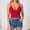 Red, variant on Women Tank Top Streetwear V Neck Ribbed Cropped Tank Top Breathable Womens Cami Red M