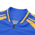 thumbnail image 5 of Guluxicc Men's Letterman Jackets with Pockets Full Zipper Color Block Long Sleeve Athletic Jackets for Everyday Outdoor Workout Wear Fall Winter Casual Jackets, 5 of 7