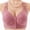 A281 Pink, variant on Xdegoge Front Closure Bra for Women Wireless Full Coverage Bralette with Elegant Floral Lace Overlay Breathable Mesh Side Smoothing Wide Straps Posture Bra for Large Bust Comfort