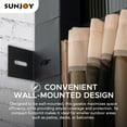 thumbnail image 6 of Sunjoy 10 x 12 ft Wall Mounted Gazebo with Polycarbonate Roof, Black Aluminum & Metal Frame Lean to Gazebo with Curtains and Netting, 6 of 20