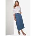 thumbnail image 2 of Jessica London Women's Plus Size True Fit Front Button Casual Denim Skirt, 2 of 3