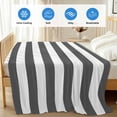 thumbnail image 4 of Grey Stripes Cooling Blanket, Lightweight Breathable Summer Throw Blanket with Double Sided Cold Effect, Simple Gray White Texture Picnic Beach Blankets Bed Sheet for Hot Sleepers 40"x60", 4 of 8