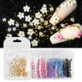 thumbnail image 3 of Fridja 3D Flower Nail Art Decal Glamour Rhinestone Pearls Gold Caviar Beads Nail Art Supplies, 3 of 9