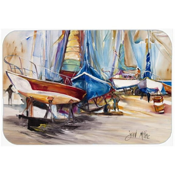 On The Hill Sailboats Mouse Pad, Hot Pad & Trivet