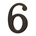 thumbnail image 2 of Baldwin Estate 90676.112.CD Solid Brass Traditional House Number Six in Venetian Bronze, 4.75", 2 of 2