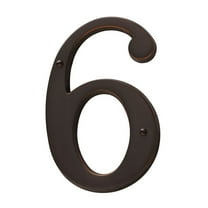 Baldwin Estate 90676.112.CD Solid Brass Traditional House Number Six in Venetian Bronze, 4.75"
