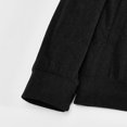thumbnail image 5 of Stralyhd Corduroy Jackets for Men Button Front Long Sleeve Lightweight Shacket Relaxed Fit Fall Outwear Black 2XL, 5 of 8