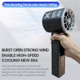 thumbnail image 3 of Plumero De Aire De Mano, Ajuste Continuo De Velocidad, 11 Aspas De Ventilador, Ventilador De Chorro Eléctrico Recargable Para Limpieza De Teclado Para Soplado De Nieve, 3 of 7