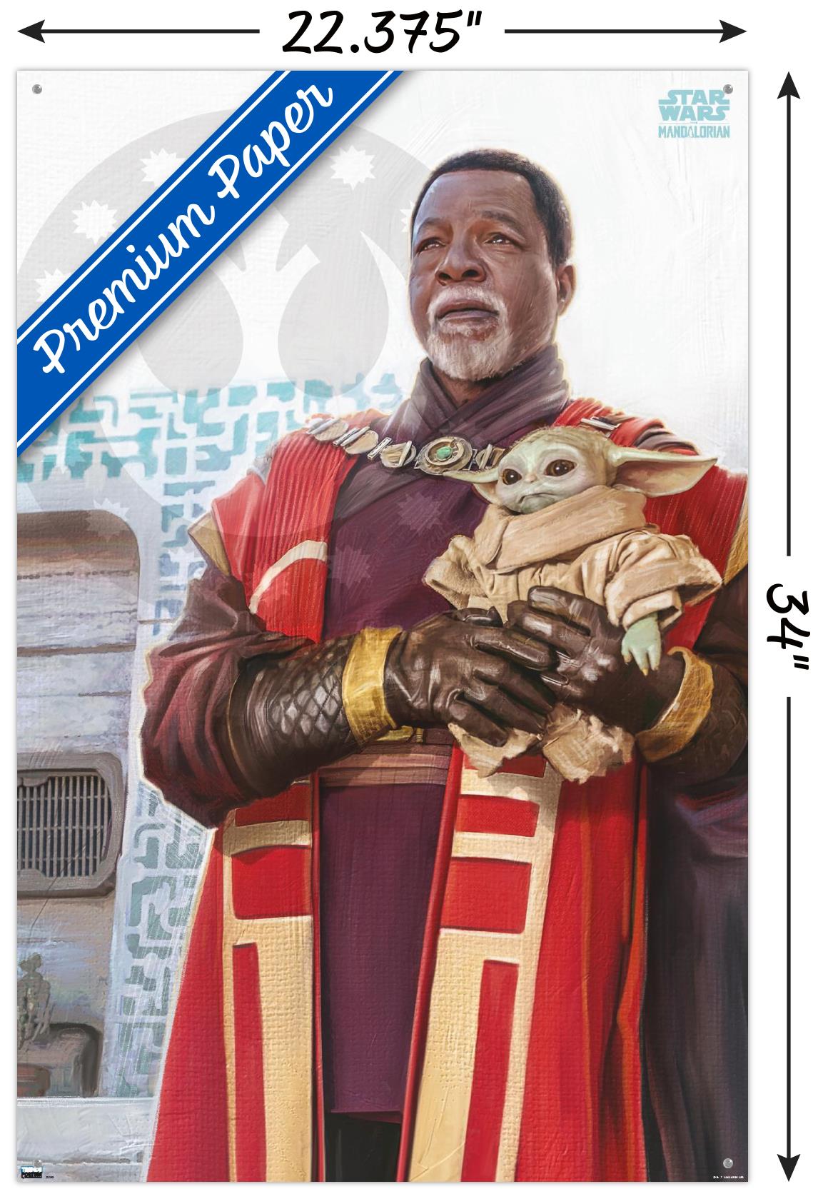 Star Wars: The Mandalorian Season 3 - Grogu and Greef Karga Wall Poster with Pushpins, 22.375" x 34"