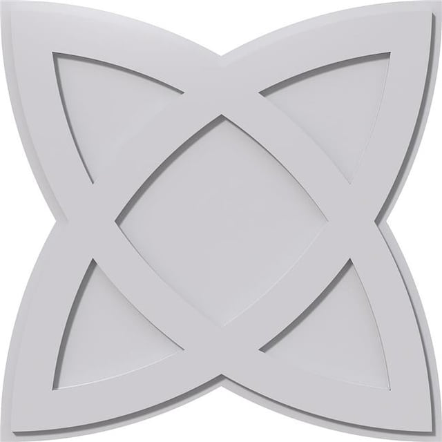 Ekena Millwork CMP26CM 26 in. OD x 9.75 in. Carré Cosmo Architecture Grade Médaillon de Plafond Contemporain PVC