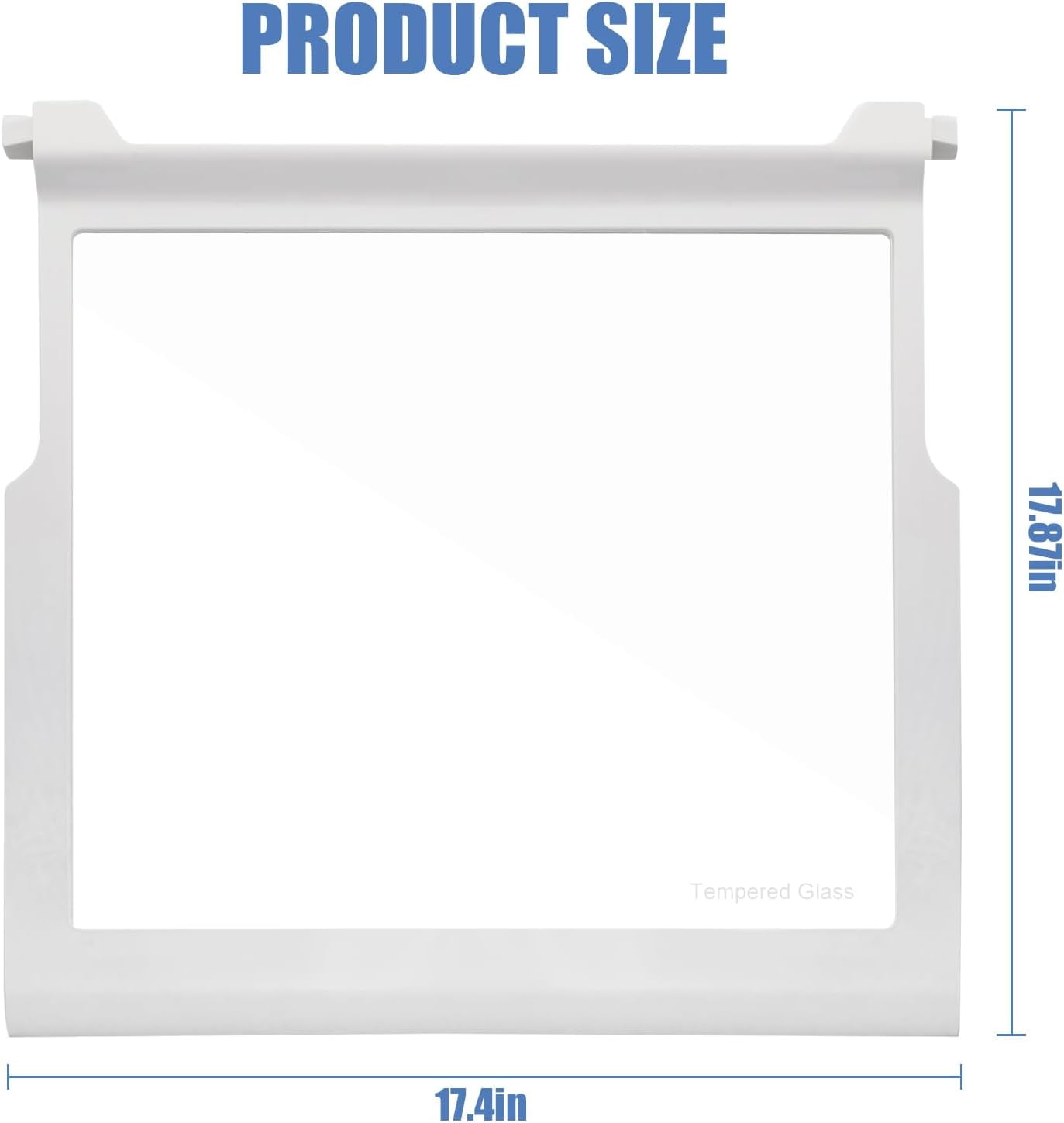 WPW10276341 Refrigerator Glass Shelf Assembly Compatible With Whirlpool, Kenmore, Maytag Refrigerator Shelf Replacement - Replaces AP6018409, W10276341, 1566982