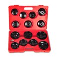 thumbnail image 1 of Juego de herramientas de llave de tapa de filtro de aceite de 15 piezas Juego de llaves de vaso, 1 of 8
