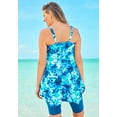 thumbnail image 2 of Swim 365 Women's Plus Size Longer-Length Tankini Top, 2 of 6