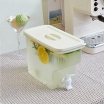 Large Capacity Glass Pitcher with Faucet Refrigerator-Friendly Beverage Dispenser for Cold Drinks & Iced 1 Gallon Jug for Lemonade & Fruit Infused Water