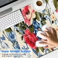 thumbnail image 2 of Long Mouse Pads for Desk,Pioneer Flower Floral Print Pattern Desk Mats on Top Of Desks, Desk Mouse Pad Extra Large with 3mm Non-Slip Base and Stitched Edge for Gaming,Office,Work,Home 47.3"x23.6", 2 of 6