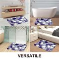 thumbnail image 4 of 1pc Purple and White Stones Absorbent Non-Slip Bathroom Thickened Flannel Rug Decor,Soft,Quick Drying,Suitable For Indoor/outdoor Use,Bathrooms,Bedrooms,Kitchens,Terrace,Laundry Rooms,16"x24", 4 of 9