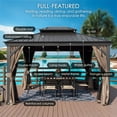 thumbnail image 7 of Kozyard 12 x 14 inch Hardtop Gazebo with Netting, Outdoor Aluminum Frame, Rustproof and Durable, 7 of 7