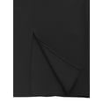 thumbnail image 5 of Made by Olivia Women's Solid Back Slit Scuba Bodycon Pencil Skirt, 5 of 5