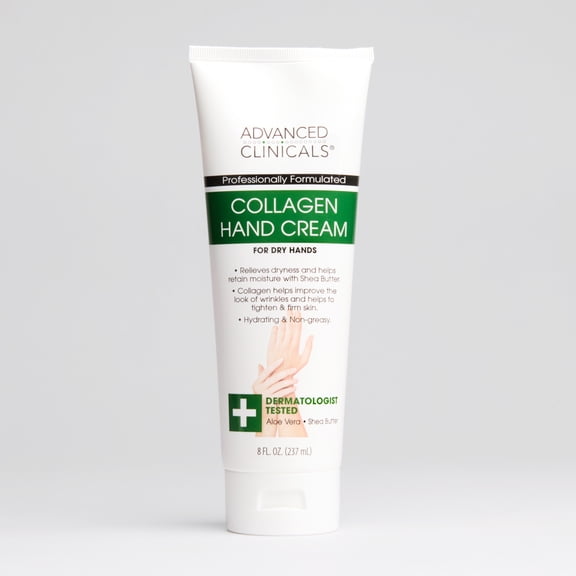 Advanced Clinicals Collagen Hand Cream 8 fl oz