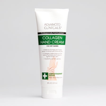 Advanced Clinicals Collagen Hand Cream 8 fl oz