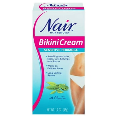 Nair Hair Remover Bikini Cream With Green Tea Sensitive Formula 1.70 oz Pack of 8{{name}