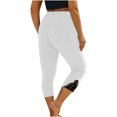 thumbnail image 4 of Leggings for Women under $5! Cagogo Leggings for Women Capri Plus Size Tummy Control Stretch Yoga Pants Workout Athletic No See Through Buttery Soft Slim High Waisted Tights Leggings, 4 of 9
