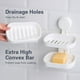 thumbnail image 4 of Jabonera de doble capa con ventosa, soporte de esponja fuerte para ducha, baño, bañera y fregadero de cocina, sin taladros, 4 of 5