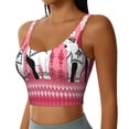 thumbnail image 2 of Gukieu Thai elephant Print Women's Sports Vest, Low-neck U-shaped Removable Pad Sports Bra for Yoga, Exercise, Dance-Medium, 2 of 8