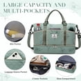 thumbnail image 3 of Gynky Travel Duffle Bag for Women Floral Weekender Bags with Shoe Compartment Carry on Overnight Bag Gym Tote Duffel Bag with Wet Pocket Hospital Bags for Travel Essentials, 3 of 9