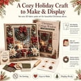 thumbnail image 4 of 3D Christmas Fabric Poke Art Kit, No Sew DIY Holiday Craft Kit for Adults, Beginner Vintage Christmas Fabric Poking Craft Set with Display Stand, Handmade Holiday Home Decor Art, 4 of 5