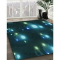 thumbnail image 3 of Ahgly Company Machine Washable Indoor Square Transitional Dark Cyan Green Area Rugs, 8' Square, 3 of 7