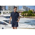 thumbnail image 6 of COOFANDY Men's 2 Pieces Linen Set Henley Shirt Short Sleeve and Shorts Summer Beach Yoga Matching Outfits, 6 of 8