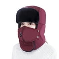 thumbnail image 1 of Gorra Ushanka cálida Toystoory para mujer burdeos, 1 of 6