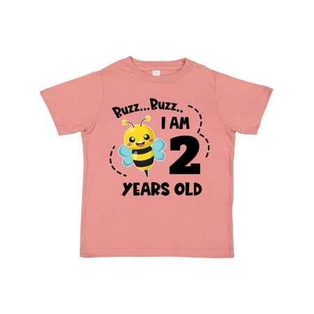

Inktastic Buzz Buzz I Am 2 Years Old Cute Bee Gift Toddler Boy or Toddler Girl T-Shirt