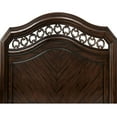 thumbnail image 2 of California King Bed with Ornate Scrollwork Headboard and Mirror Trim, Brown, 2 of 3